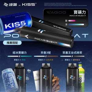 WAGOO KIS5 哇酷雙味 一次性電子煙｜6500 + 6500｜雙芯雙倉｜口味-寶礦力