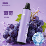 一次性電子煙｜KIS5鎧斯5號｜6500口｜型別-C充電｜3%濃度｜口味-葡萄